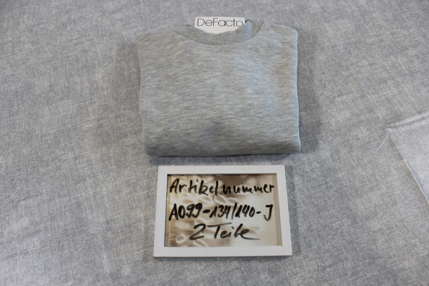 116/122 Hellgrauer Pullover Jungs