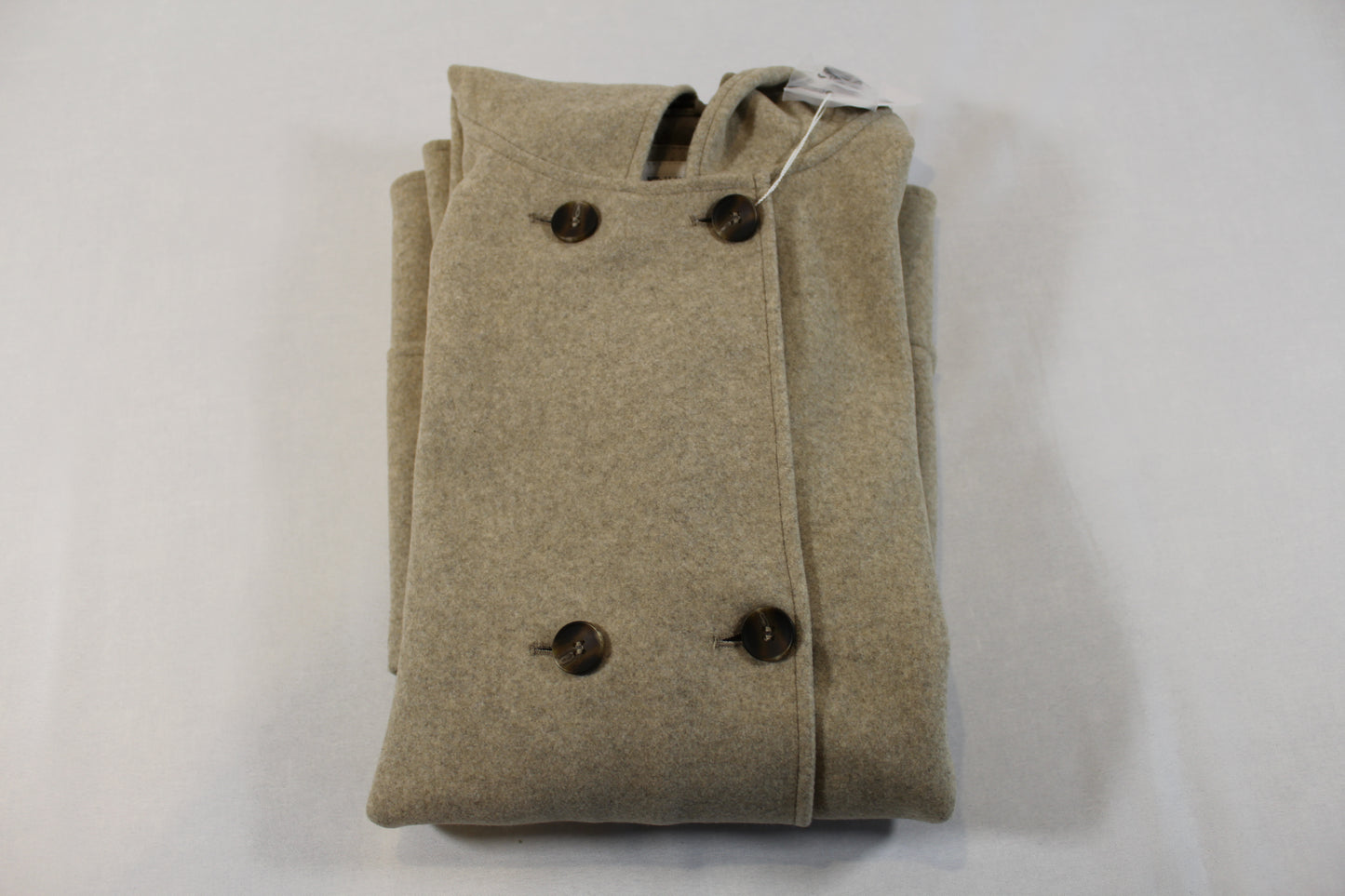Graubeige Jacke mit Kapuze Mädchen 122/128