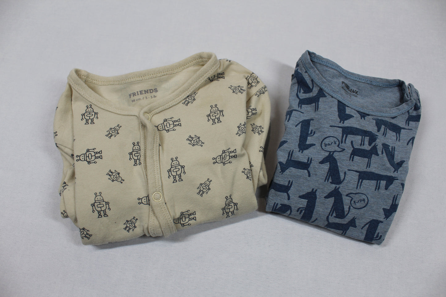 Set Bodys Jungs Beige Blau 92/98