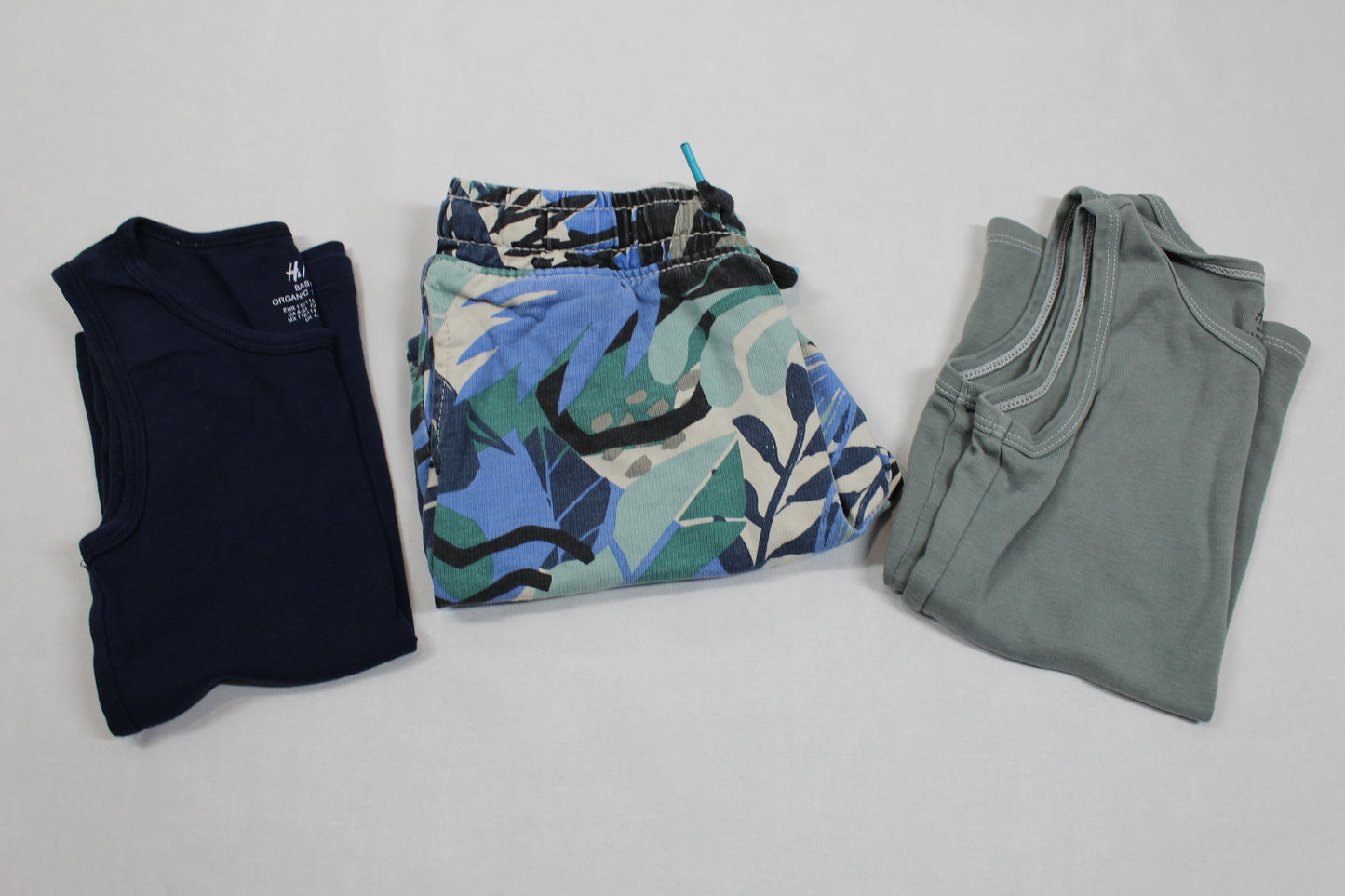 Set Zwei T-Shirts Ärmels Uni Bunte Kurze Hose Jungs 110/116