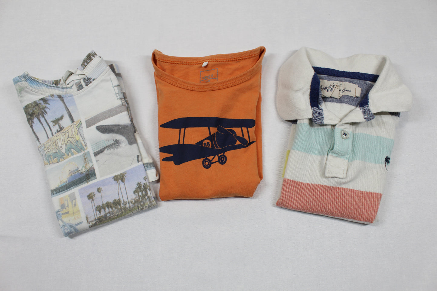 Dreierset T-Shirt Farbenfroh Poloshirt Jungs 98/104