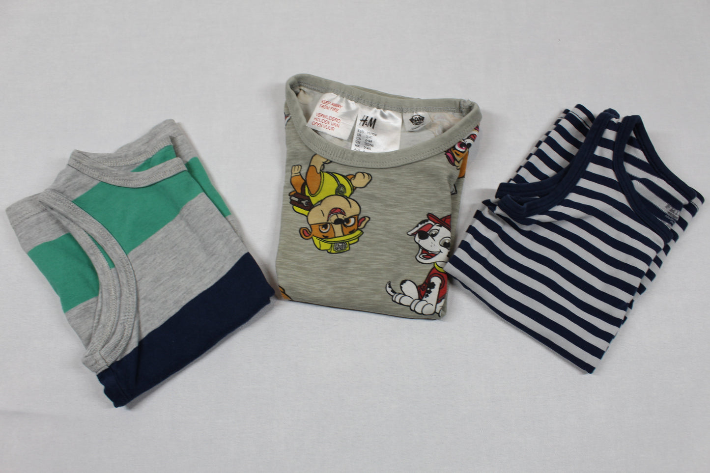 Dreierset T-Shirt Gestreift Motiv Jungs 98/104