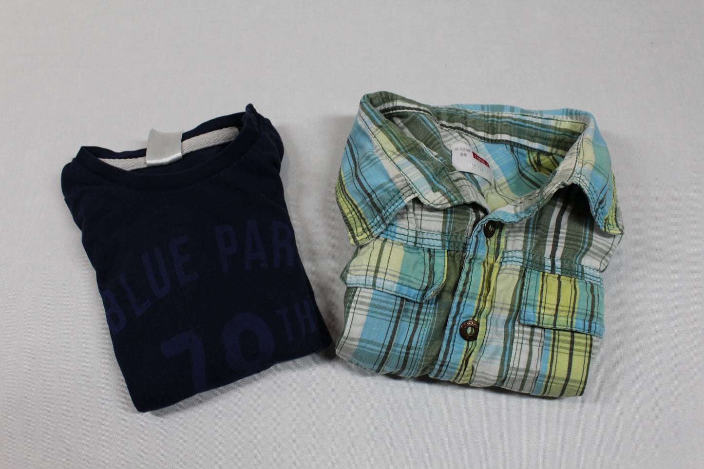 Set Hemd Bunt t-Shirt BlauMotiv Jungs 74/80