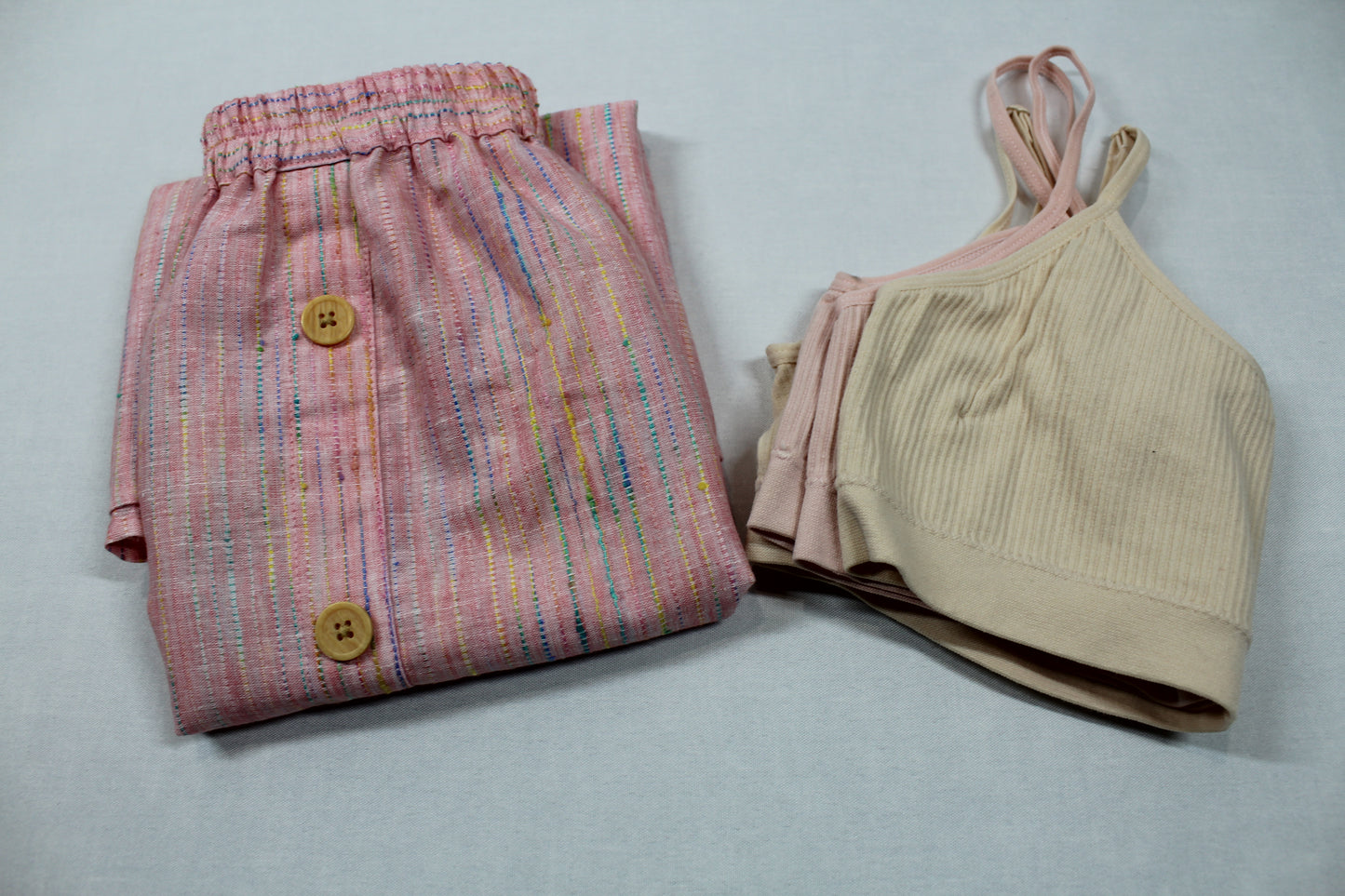Set rosa Rock Uni Tops Mädchen A-Ware 158/164