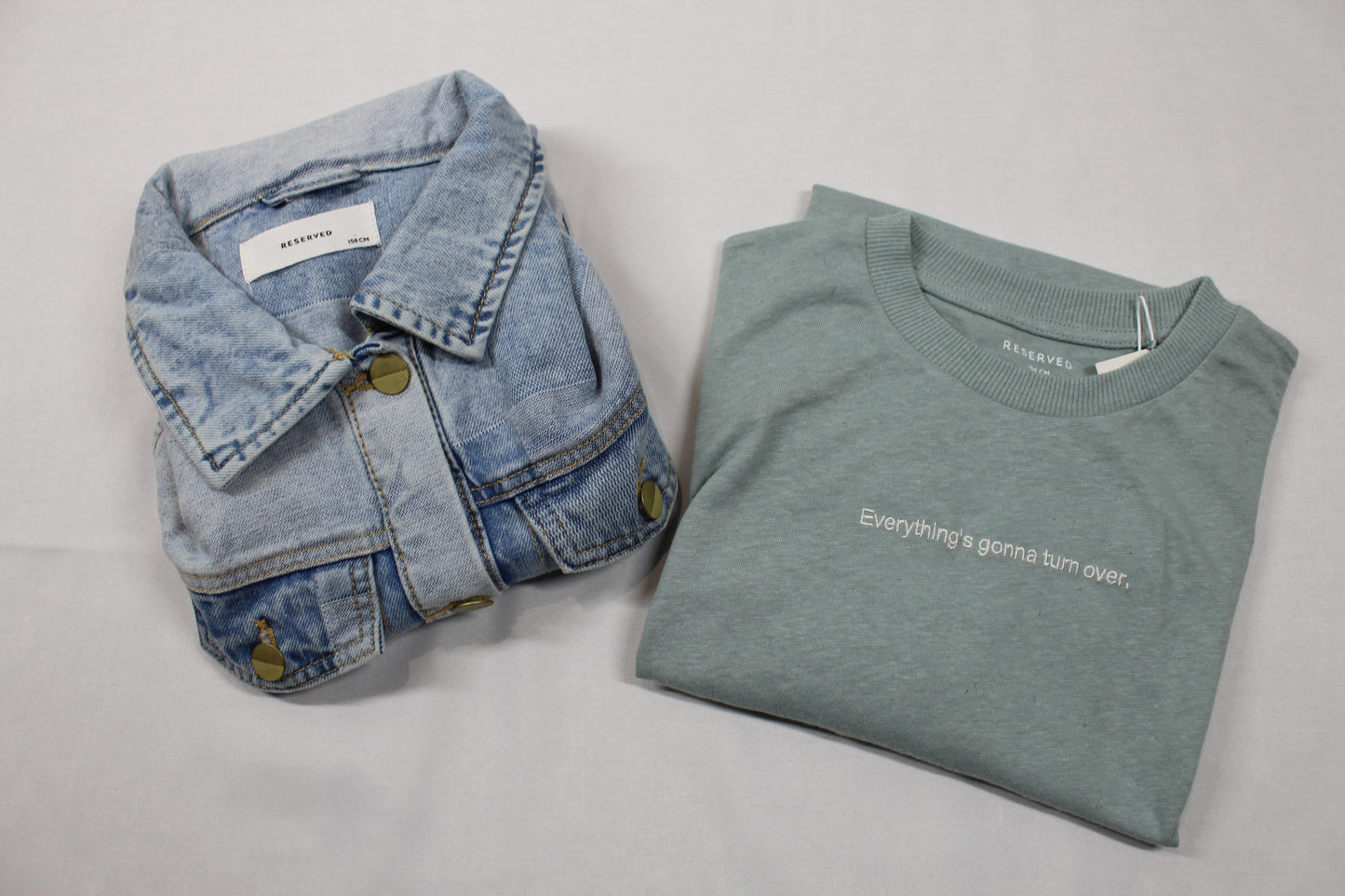 Sommerset Jeansweste T-Shirt grün Jungs A-Ware 158/164