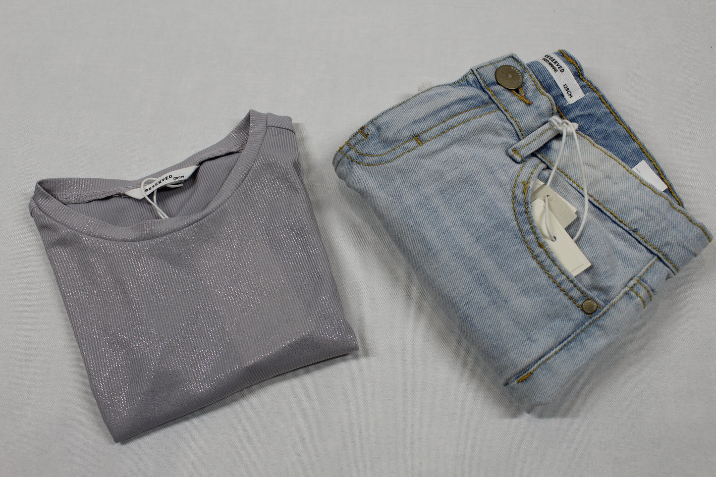 Set Bluejeans kurz T-Shirt Mädchen 122/128