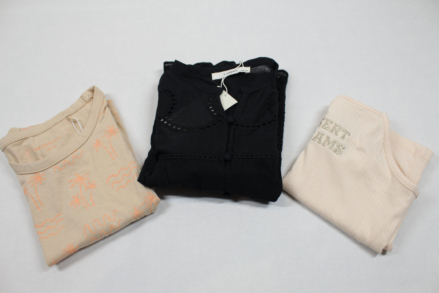 Set Bluse zwei T-Shirts Mädchen 134/140