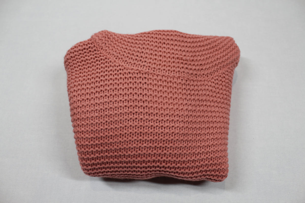 Strickpullover mit Rollkragen rosa für Mädchen 128