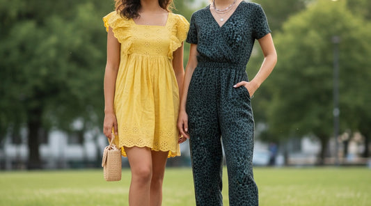 Set Jumpsuit Schwarz Gelbes Leichtes Kleid Mädchen 122/128