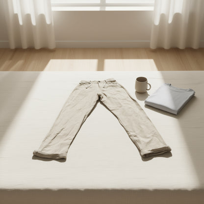 Leichte Sommerhose beige Jungs Outlet 146/152