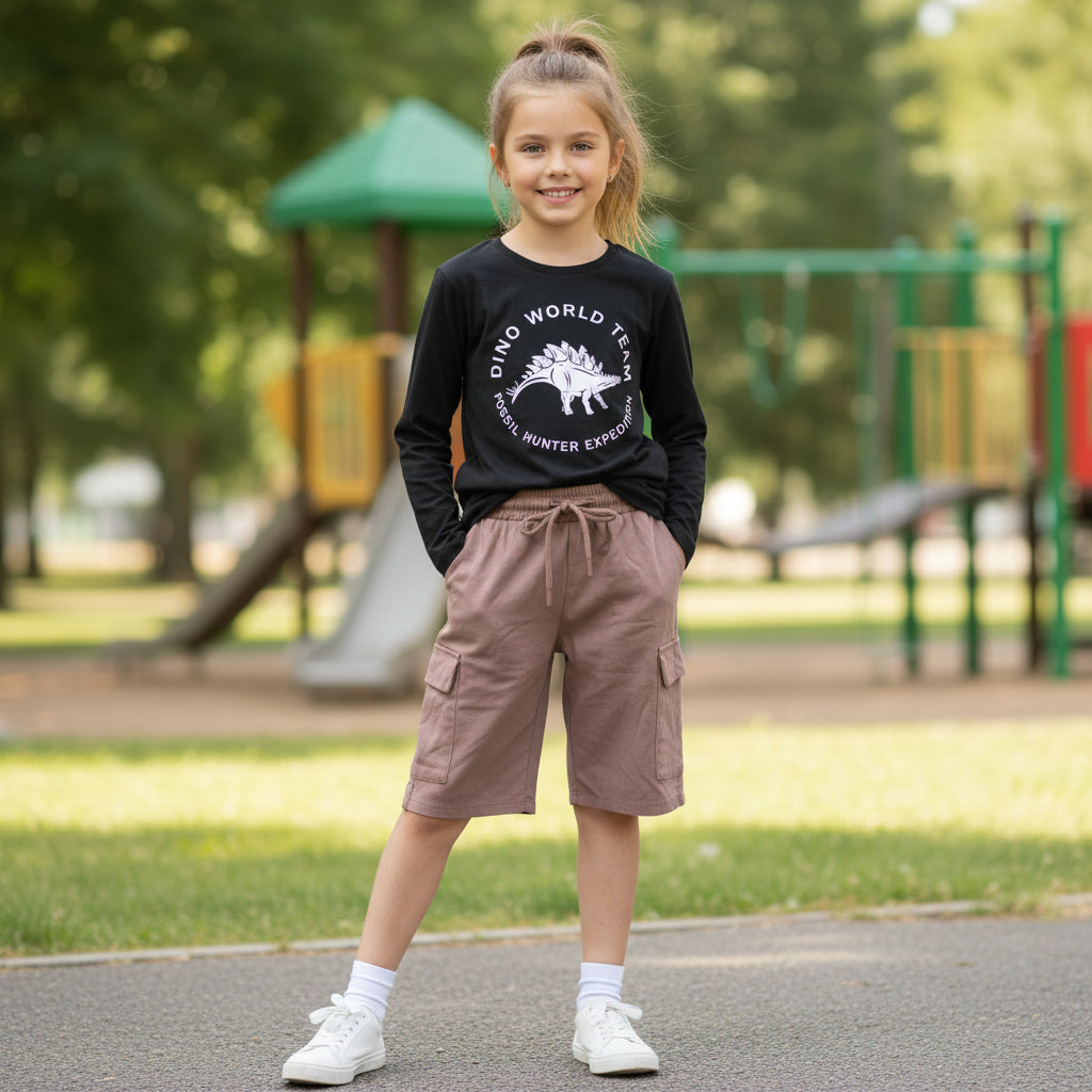 Set kurze Hose Langarmshirt Mädchen 140 Outlet