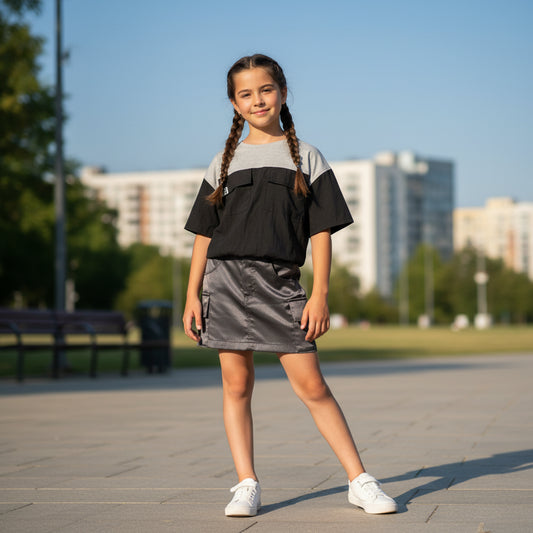 Set Rock t-Shirt Mädchen hin 134/140