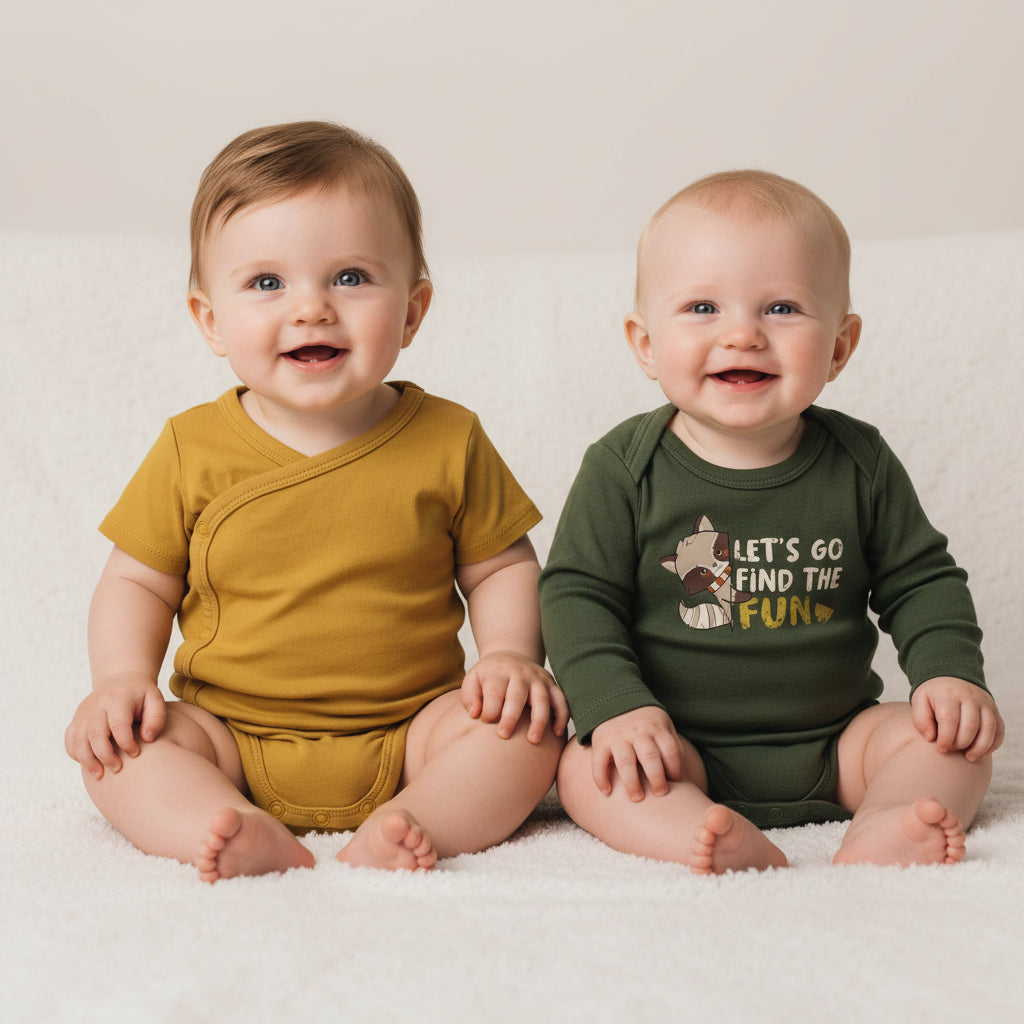 Set Uni Bodys Oka Grün Motiv Jungs 62