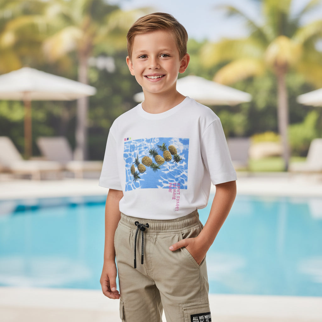 Set leichte Hose T-Shirt 122/128 Jungs