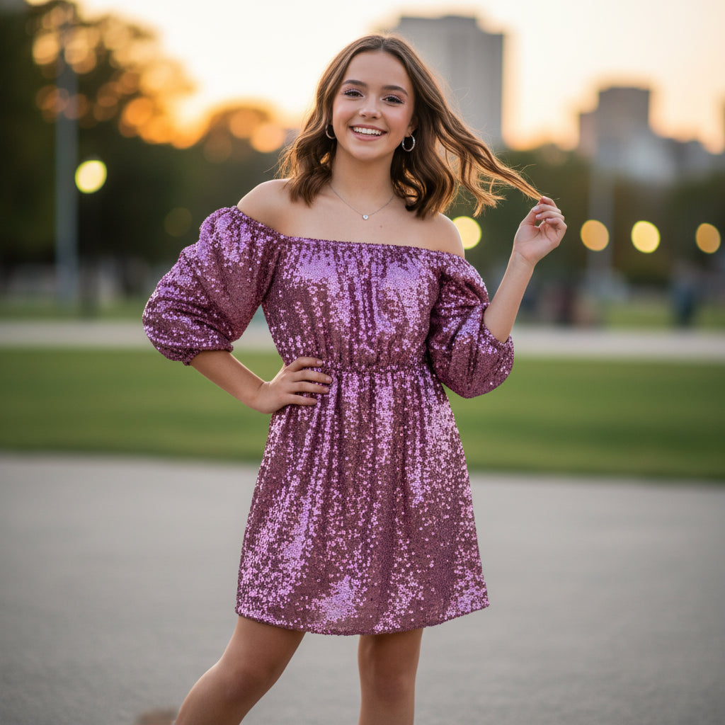 Palliettenkleid Mädchen 158/164 Outlet
