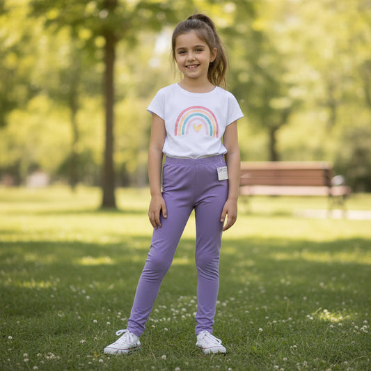 leichte Uni Hose Mädchen 122/128