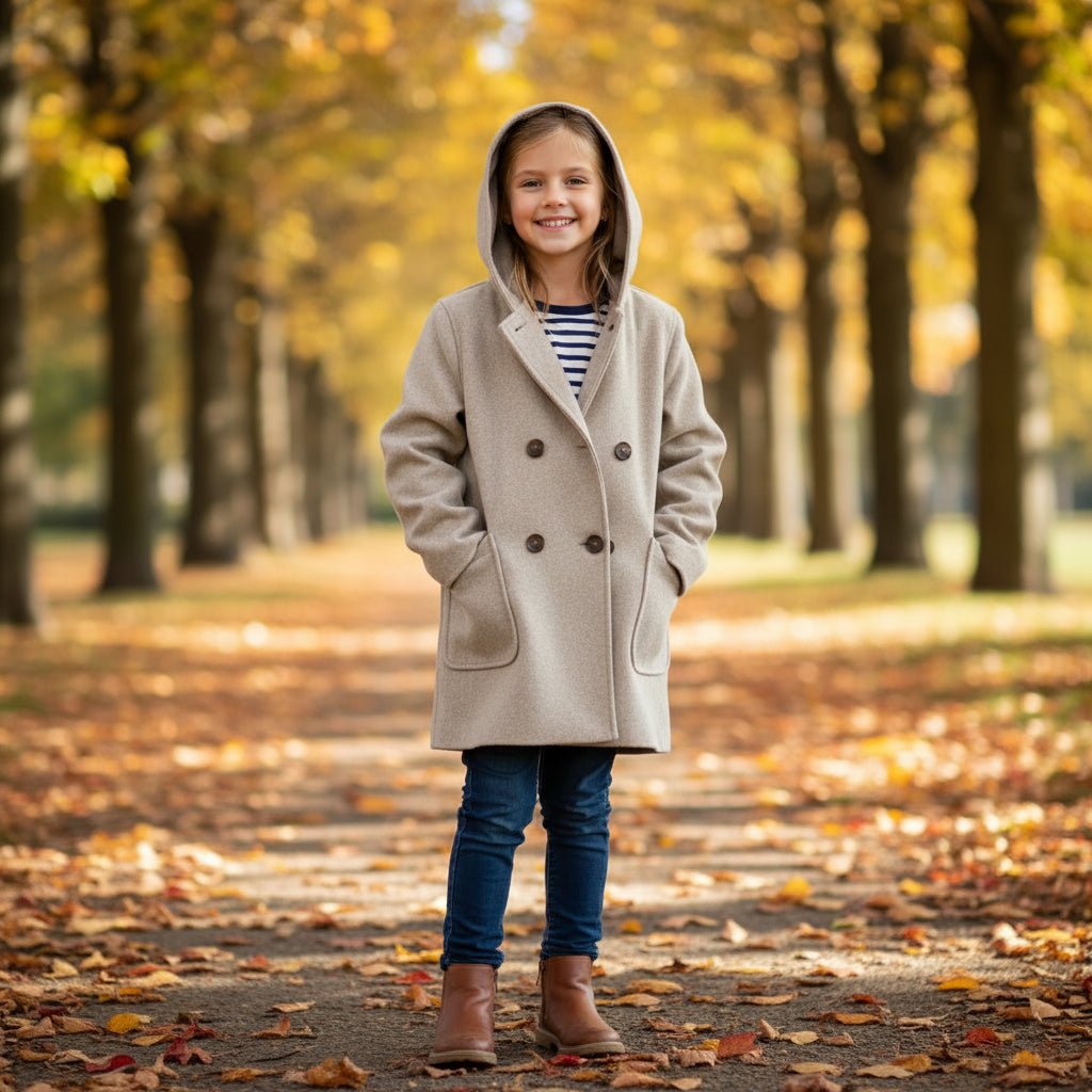 Graubeige Jacke Mädchen 146/152