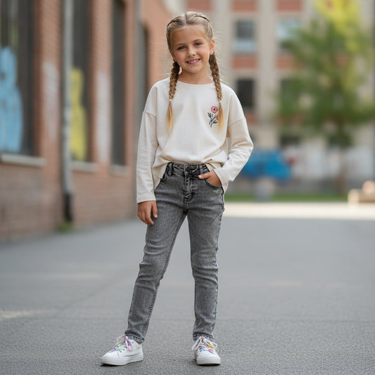 Jeans Jungs grau 122/128
