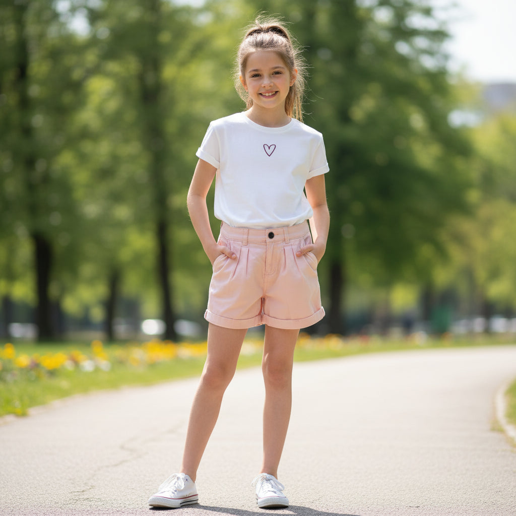 Set kurze Hose T-Shirt Mädchen 134/140 Outlet