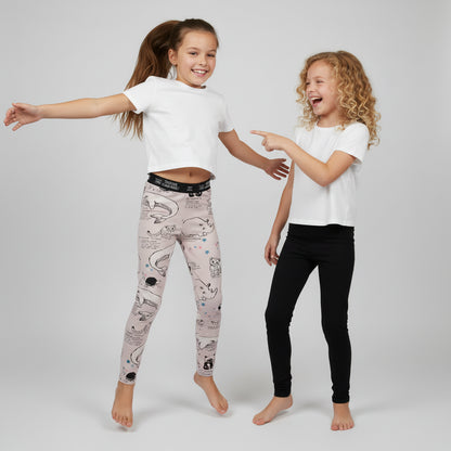 Set Leggins Schwarz MotivMädchen 134/140