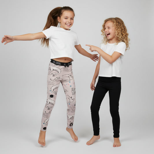 Set Leggins Schwarz MotivMädchen 134/140
