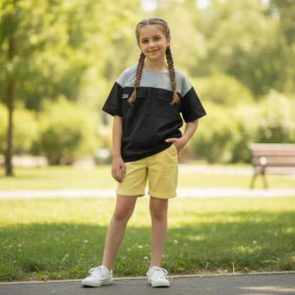 Set kurze Hose T-Shirt Mädchen 146/152 Outlet
