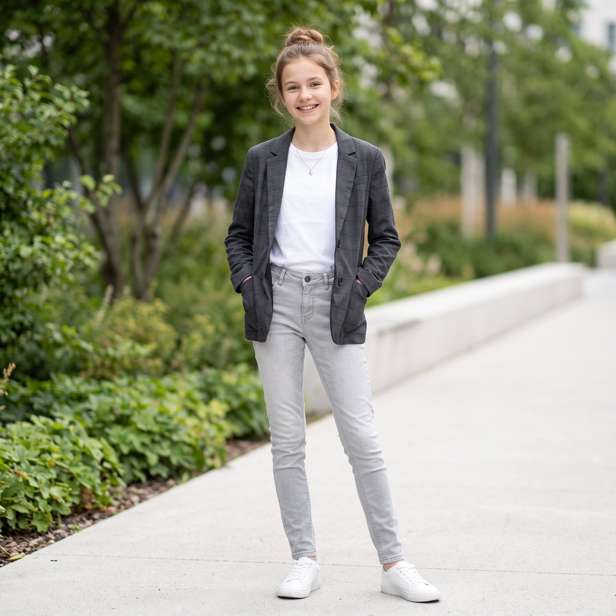 Set grau Jeans Sakko Mädchen 1467152 Outlet