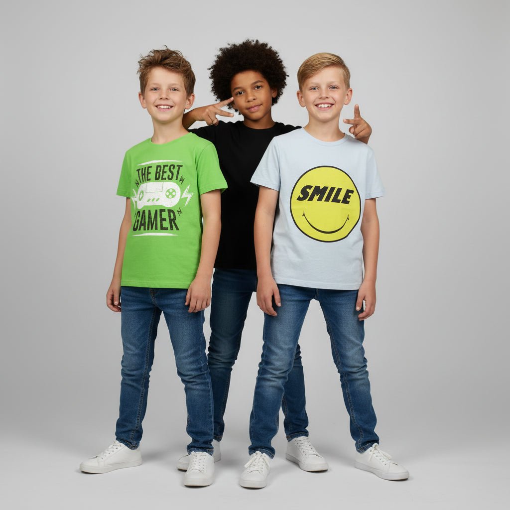 Dreier Set T-Shirts Motiv Jungs 134/140