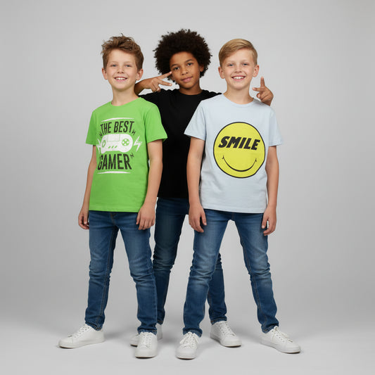 Dreier Set T-Shirts Motiv Jungs 134/140