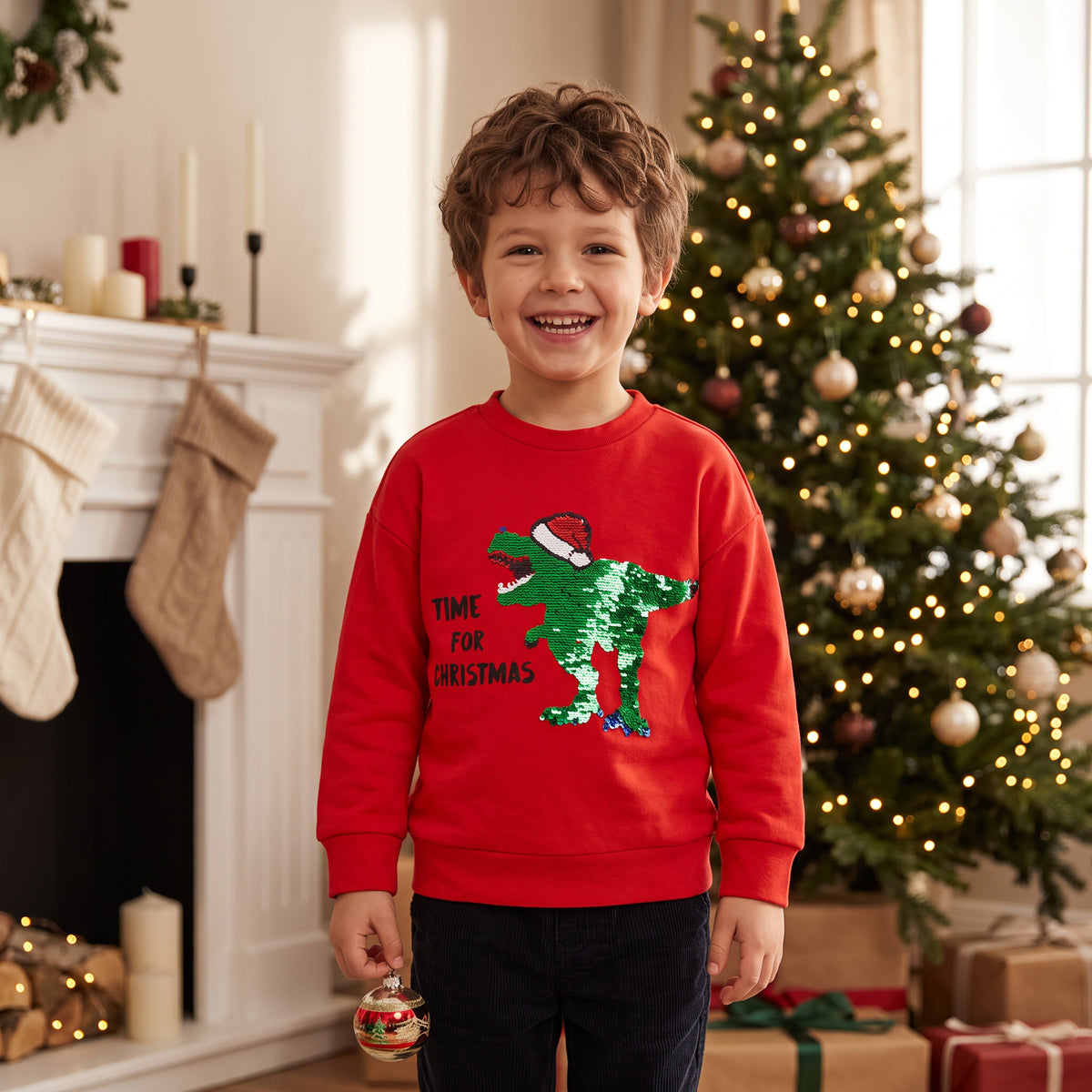 Roter Pulli Dino Jungs 116 Outlet