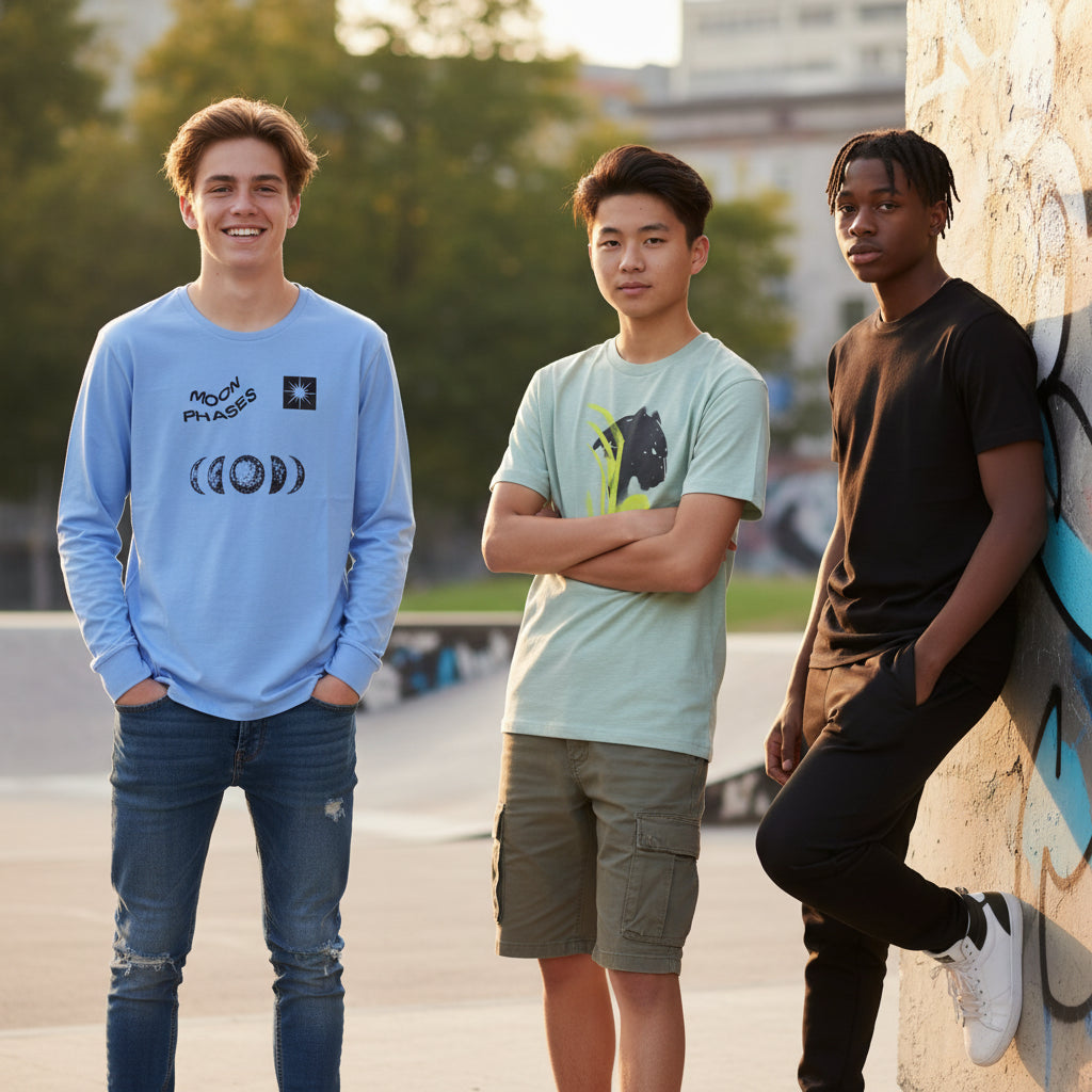 Dreierset Langarmshirt T-Shit Jungs 134/140