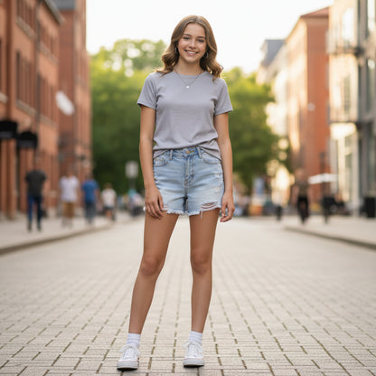 Set Bluejeans kurz T-Shirt Mädchen 122/128
