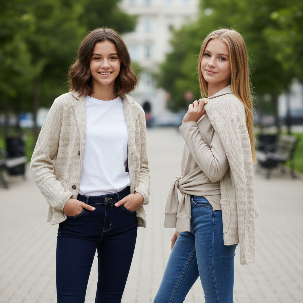 Set zwei Bluejeans Strickweste Mädchen 146/152 Outlet
