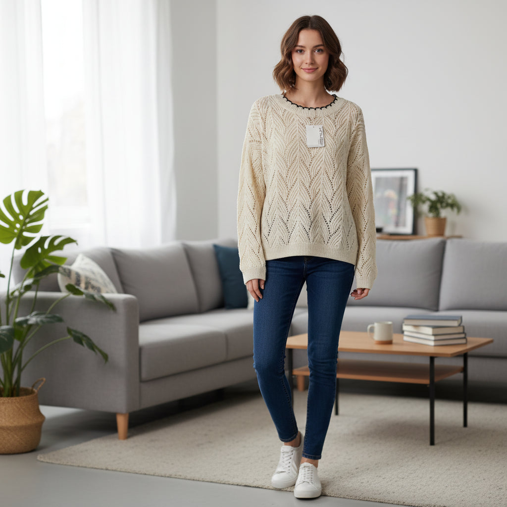 leichter Strick- Pullover Mädchen 146/152