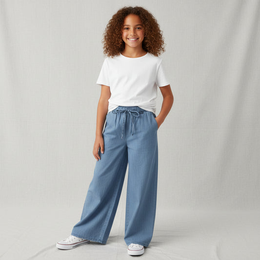 leichte Hose Jeans Optik Mädchen 134/140