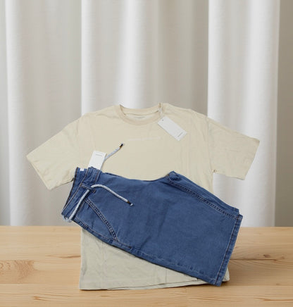 Set Sommerkleider Bluejeans T-Shirt ,sehr gefragt Jungs 146/152