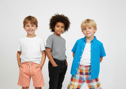 Dreierset Kurze Hosen Farbenfroh Jungs 146/152