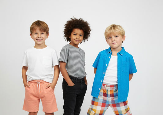 Dreierset Kurze Hosen Farbenfroh Jungs 146/152
