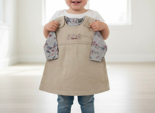 Set Uni Kleid T-Shirt Mädchen 62/68