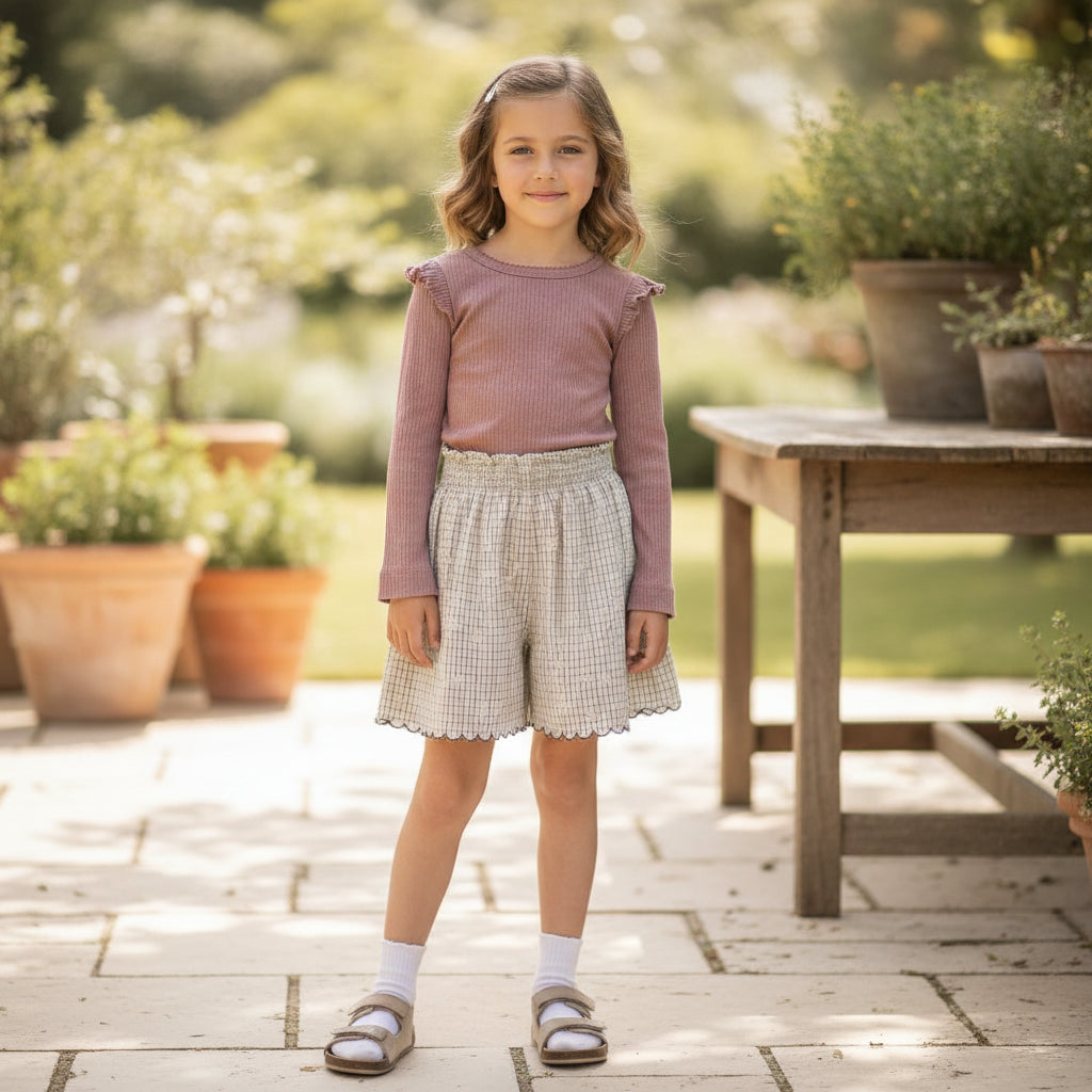 Set Kurze Hose Dunkelrosa Body Mädchen 74/80