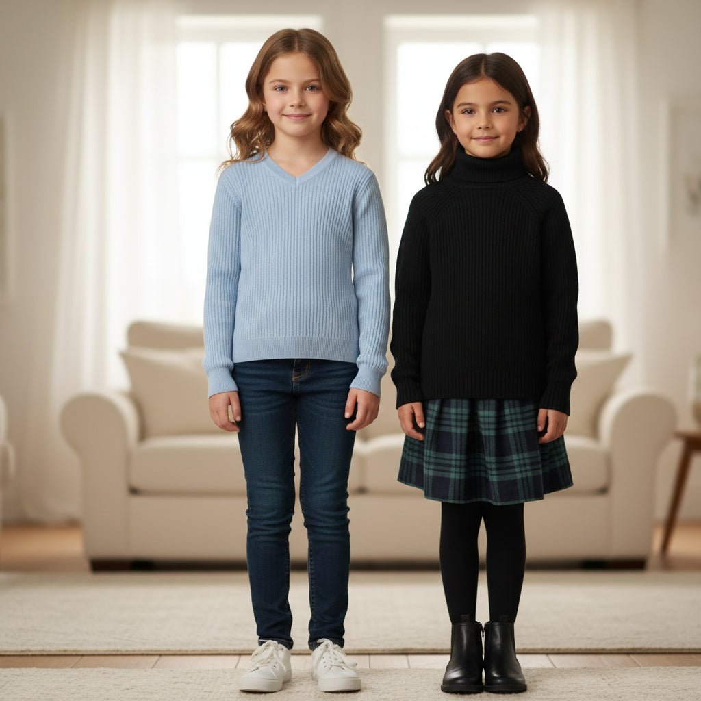Set 2 Pullover für Mädchen 128
