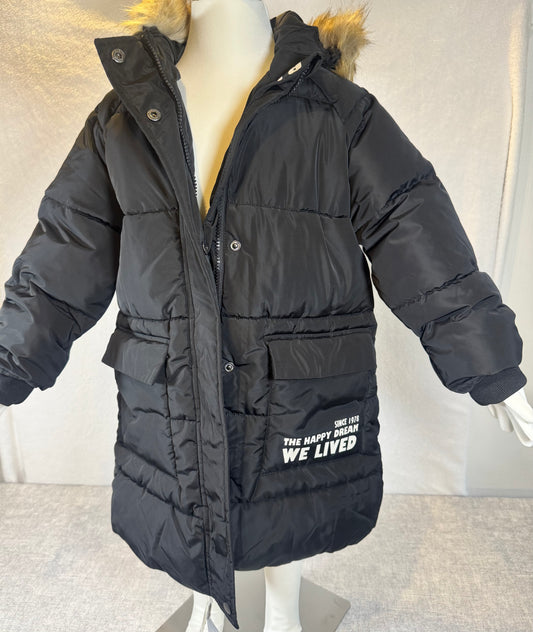 104/110 Winterjacke schwarz Mädchen