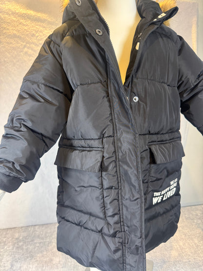 Winterjacke schwarz Mädchen 104/110