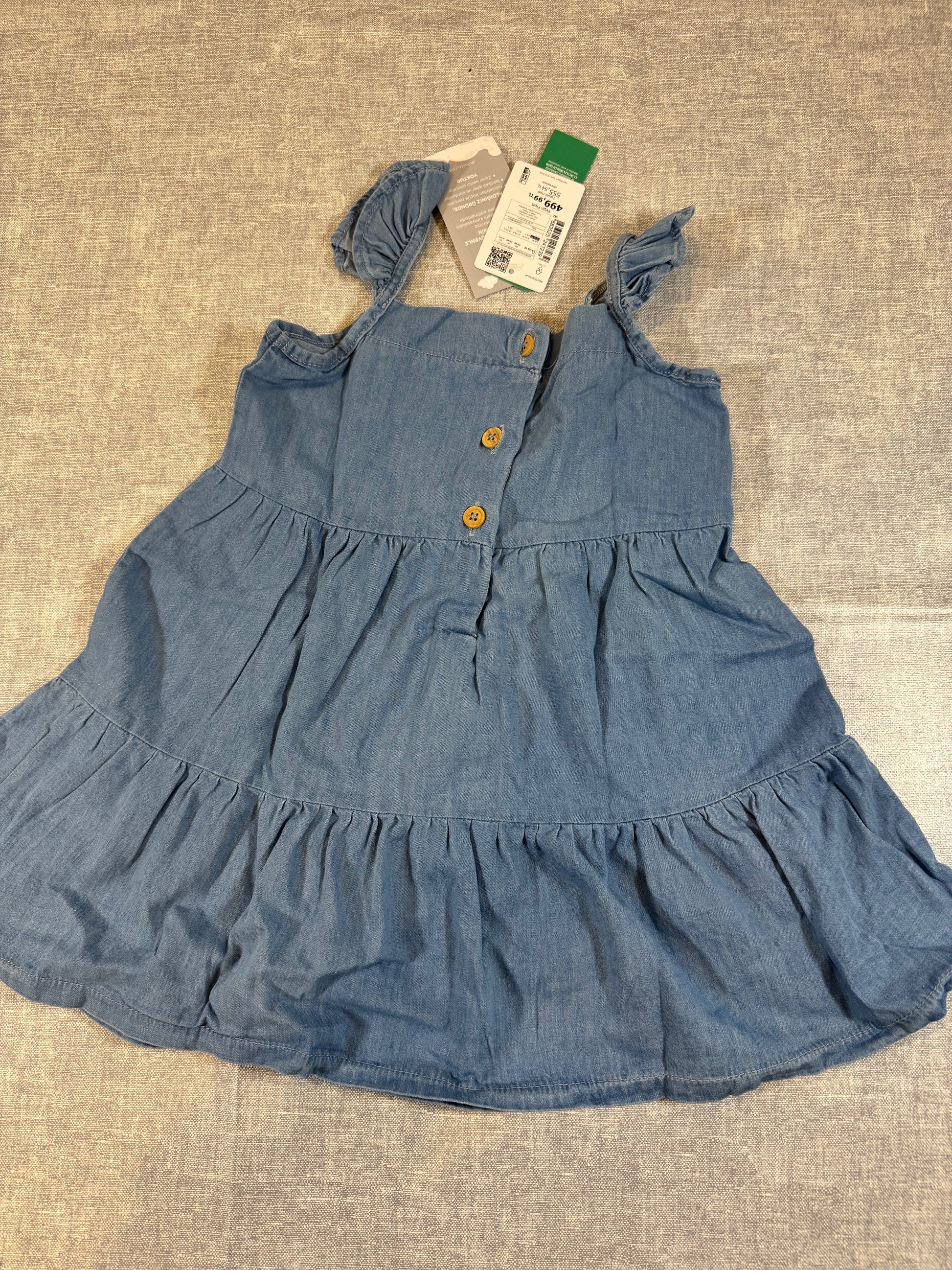 92/98 schönes Kleid Jeans Optik