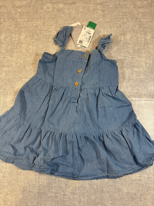 92/98 schönes Kleid Jeans Optik