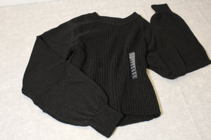 Schwarzer stylischer Pullover Mädchen 146/152