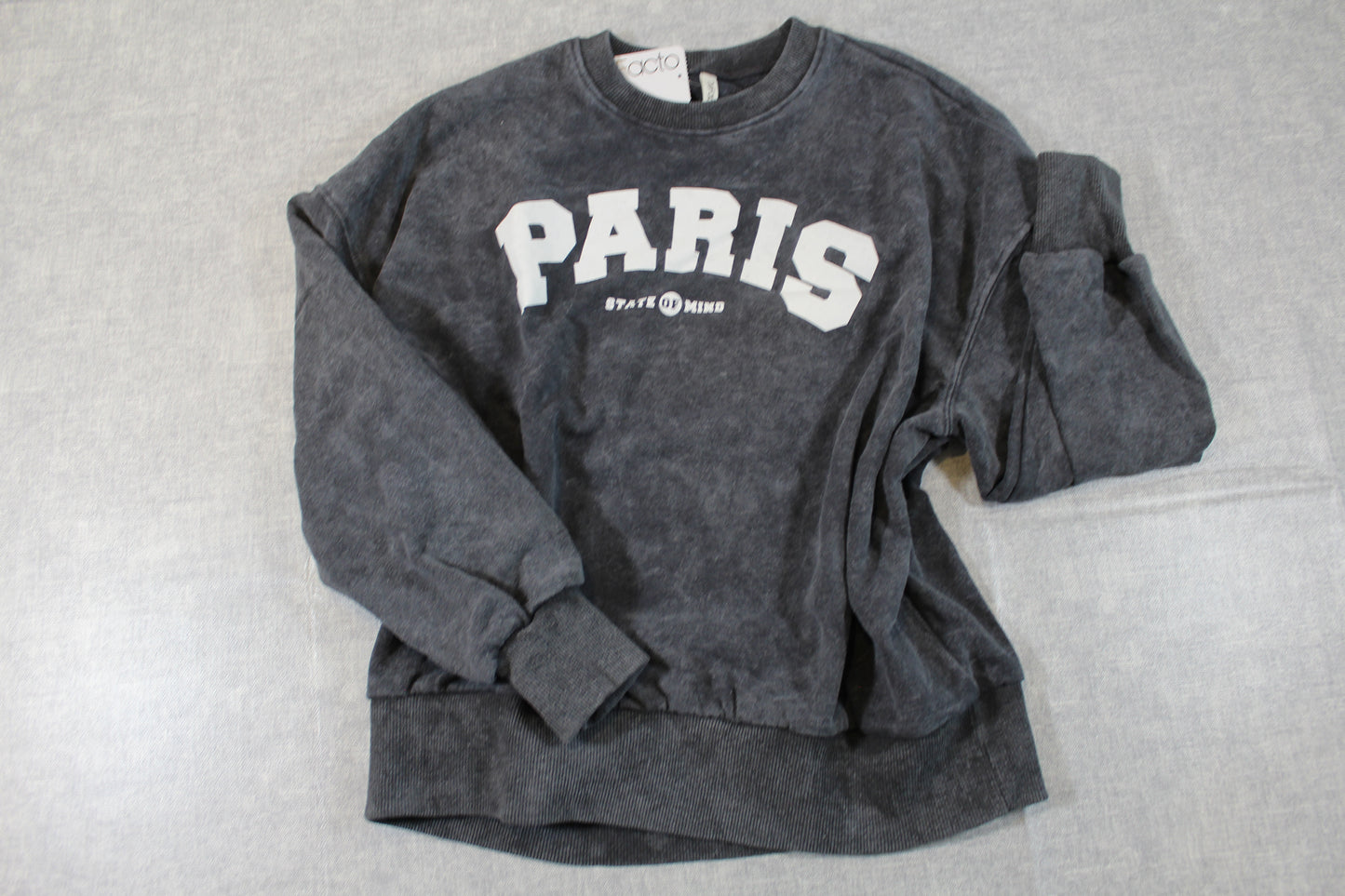 Bekleidungsset Bluejeans stylischer Pullover mit Paris Motiv Mädchen 128/134