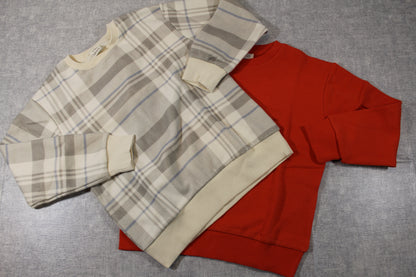Bekleidungsset Roter Pullover Elegante Weste mit Pullover gestreift Jungs 128/134