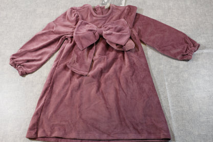 kuscheliges zartrosanes Kleid mit Schleife 98/104