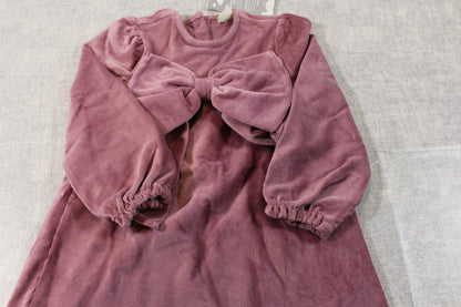 kuscheliges zartrosanes Kleid mit Schleife 98/104